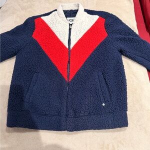 UGG Blue and Red Sherpa Jacket